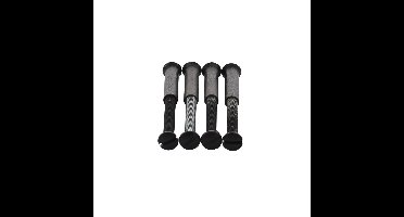 Intersteel 4 Patentboutjes m4x35 mm met hulsjes m4 - zwart