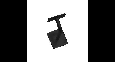 Intersteel Leuninghouder gebogen vierkant hol zadel - mat zwart