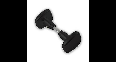 DX Knopkruk trapezium - zwart