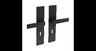 Intersteel Deurkruk Amsterdam op schild sleutelgat 72mm - mat zwart