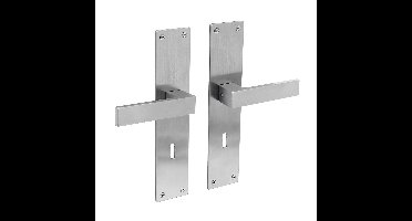 Intersteel Deurkruk Amsterdam op schild sleutelgat 72mm - RVS