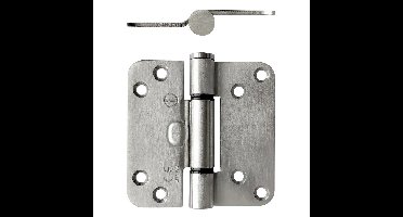 Intersteel Glijlagerscharnier afgerond 89x89x3mm DIN links/rechts - RVS