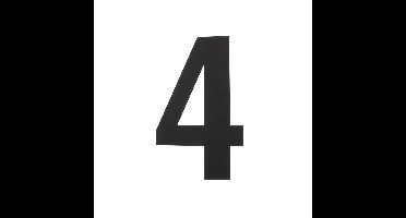 Intersteel XL huiscijfer 30 cm hoog - mat zwart