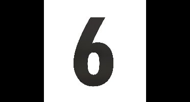 Intersteel XL huiscijfer 30 cm hoog - mat zwart