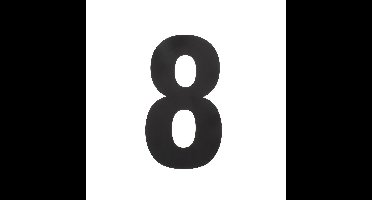 Intersteel XL huiscijfer 30 cm hoog - mat zwart