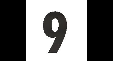 Intersteel XL huiscijfer 30 cm hoog - mat zwart