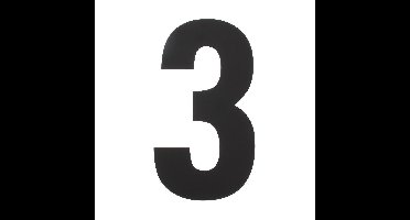 Intersteel XXL huiscijfer 50 cm hoog - mat zwart