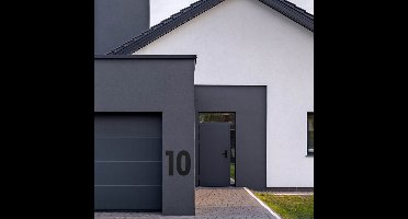 Intersteel XXL huiscijfer 50 cm hoog - mat zwart