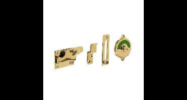 Intersteel WC-overslag vlak groen/rood - messing ongelakt