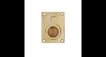 Intersteel Luikring rechthoekig 65x49mm - messing gelakt