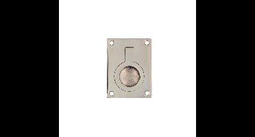 Intersteel Luikring rechthoekig 41x31mm - nikkel glans