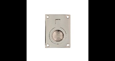 Intersteel Luikring rechthoekig 65x49mm - nikkel glans