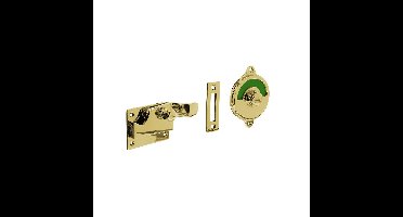 Intersteel WC-overslag met bocht groen/rood - messing gelakt