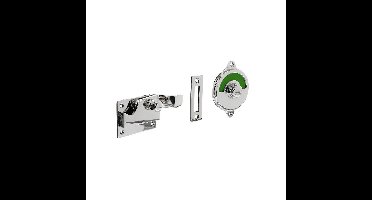 Intersteel WC-overslag met bocht groen/rood - chroom