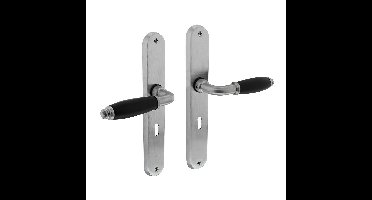 Intersteel Deurkruk Courgette op ovaal schild sleutelgat 56mm - mat chroom