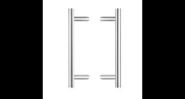 Intersteel Deurgrepen per paar T-schuin 600x90x30 HoH 400mm - RVS