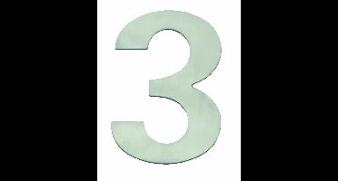 Intersteel Huiscijfer breed model 150x2mm - RVS