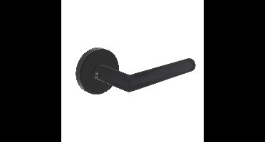 Intersteel Deurkruk Jura op massieve rozet achterdeurbeslag - mat zwart