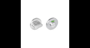 Intersteel Rozet met toilet-/badkamersluiting met venster 6mm stift 53x8mm - RVS