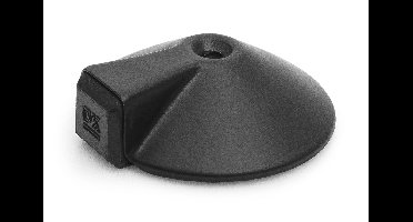 DX Deurstop vloermodel met zijbuffer Ø85x26mm - zwart