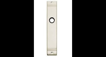 Intersteel Langschild recht met groef sleutelgat 56mm - nikkel glans