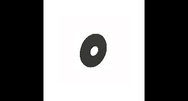 Intersteel Rozet renovatie zelfklevend plat 55x2mm - RVS/mat zwart