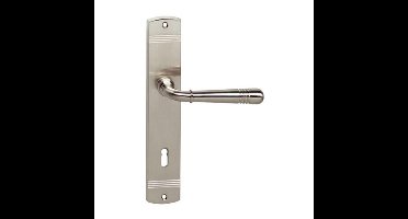 Intersteel Deurkruk Helena op langschild sleutelgat 72mm - nikkel mat