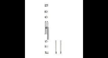Intersteel krukespagnolet rechts hoek 90° incl. stangenset - RVS