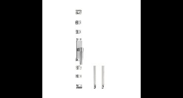 Intersteel krukespagnolet rechts L-recht incl. stangenset - RVS