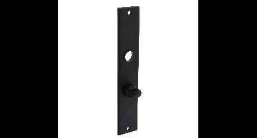 Intersteel Langschild renovatie rechthoekig met toilet-/badkamersluiting 63/8mm - mat zwart