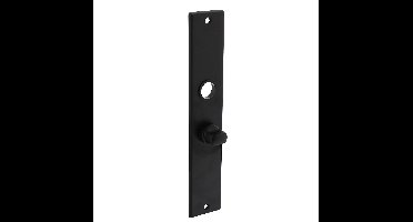 Intersteel Langschild renovatie rechthoekig met toilet-/badkamersluiting 57/5mm - mat zwart