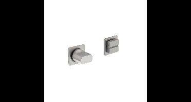 Intersteel Rozet vierkant met toilet-badkamersluiting zelfklevend minimalistisch 30x2,5mm - RVS