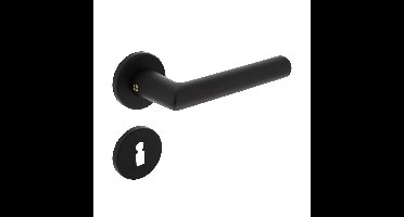 Intersteel Deurkruk Broome op rozet met sleutelplaatjes - aluminium/zwart