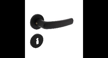 Intersteel Deurkruk Denham op rozet met sleutelplaatjes - aluminium/zwart