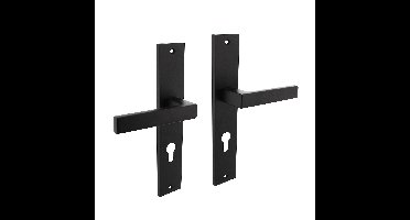 Intersteel Deurkruk Hera op schild profielcilinder 72mm - mat zwart