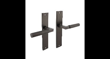 Intersteel Deurkruk Bau-Stil op schild blind - antraciet