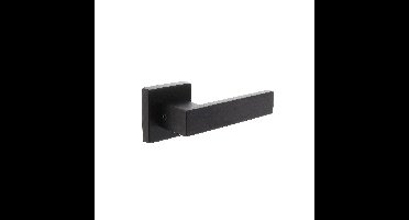 Intersteel deurkruk Amsterdam met rozet massief verdekt 53x53x10mm met nokken - mat zwart