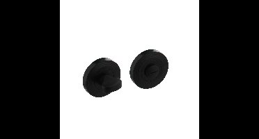 Intersteel Rozet met toilet-/badkamersluiting met ril - mat zwart