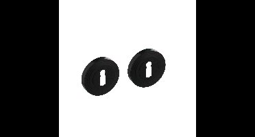 Intersteel sleutelrozetten met rillen - mat zwart