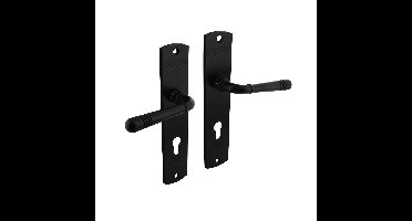 Intersteel Deurkruk Helena op langschild profielcilindergat 72mm - mat zwart