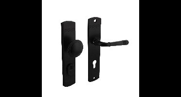 Intersteel voordeurbeslag Helena PC72mm met kerntrekbeveiliging - mat zwart
