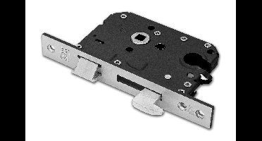 DX Veiligheids insteekslot met haakschoot SKG** profielcilindergat 55mm met rechthoekige voorplaat