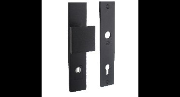 Intersteel Veiligheidsbeslag SKG3 rechthoekig duwer/geen kruk PC92mm kerntrekbeveiliging - mat zwart