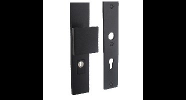 Intersteel Veiligheidsbeslag SKG3 rechthoekig duwer/geen kruk PC72mm kerntrekbeveiliging - mat zwart