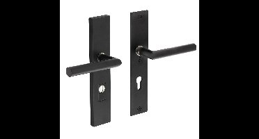 Intersteel Veiligheidsbeslag SKG3 rechthoekig kruk/kruk PC72mm kerntrekbeveiliging - mat zwart