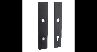 Intersteel Veiligheidsschilden SKG3 rechthoekig doorgaand PC92mm kerntrekbeveiliging - mat zwart