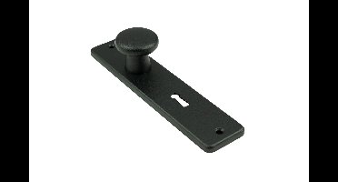 AMI Knopschild 180x41mm sleutelgat 56mm - alu/zwart