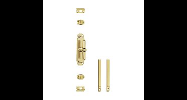 Intersteel set T-kruk-espagnolet incl. stangenset 2x125cm - messing gelakt