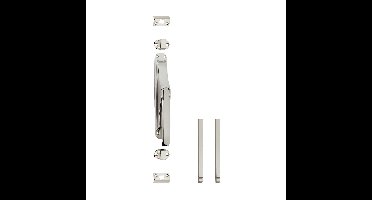 Intersteel set pomp-espagnolet incl. stangenset 2x125cm - nikkel glans