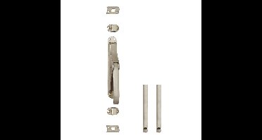 Intersteel set pomp-espagnolet incl. stangenset 2x125cm - nikkel mat